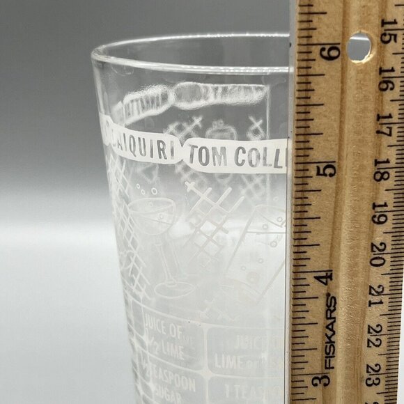 Vintage Federal Glass Cocktail Recipe Mixing & Measuring Bar Glass EUC - Picture 9 of 10